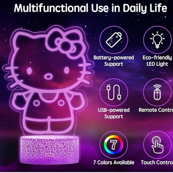 Hello Kitty LED Night Light - Picture 5 of 7